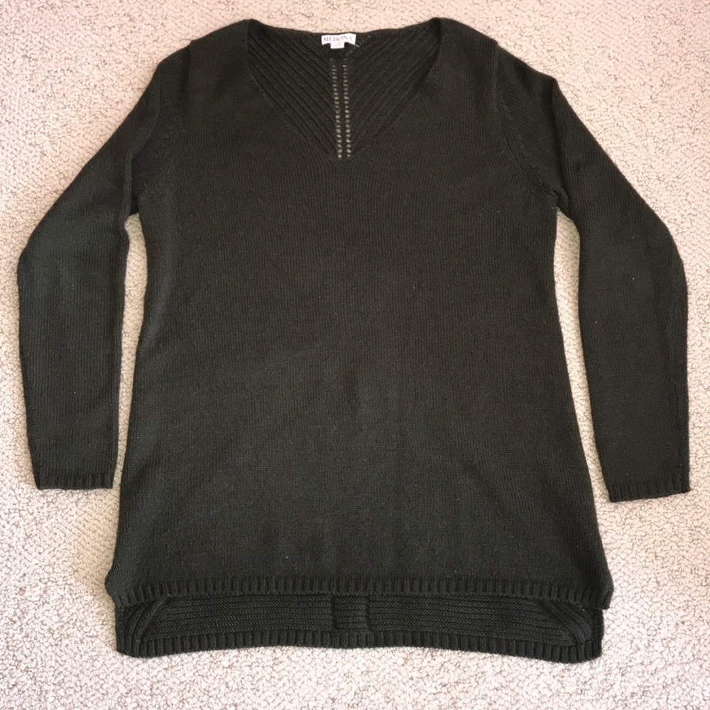 MERONA dark green tunic knitted sweater